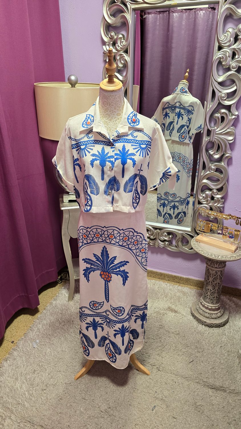 Conjunto LUCIA azul cian
