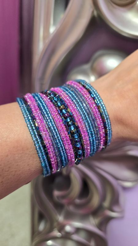 Pulsera HINDU azul/rosa