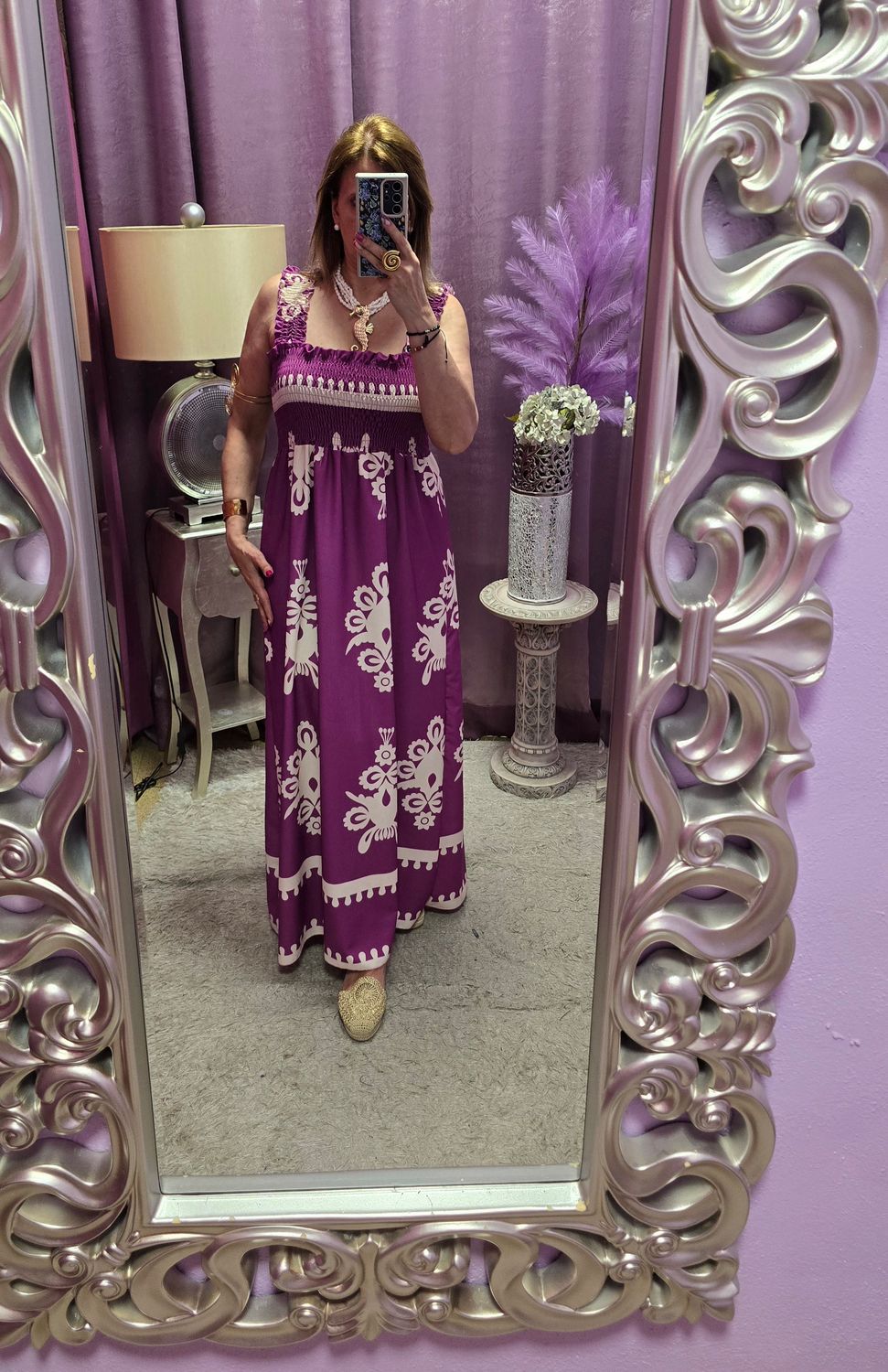Vestido ALEJANDRA   Tirantes morado