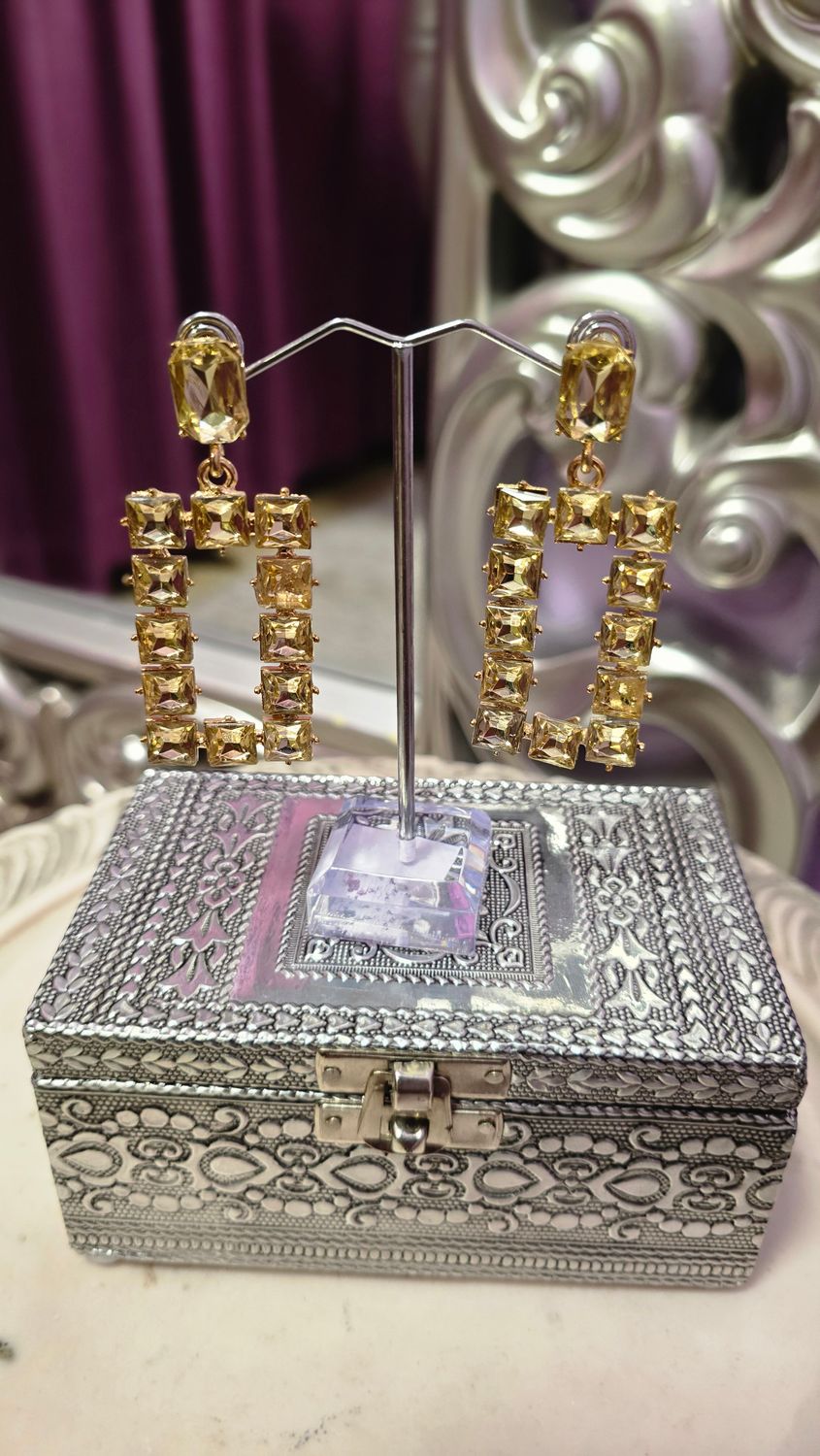 Pendientes CRISTALES dorado