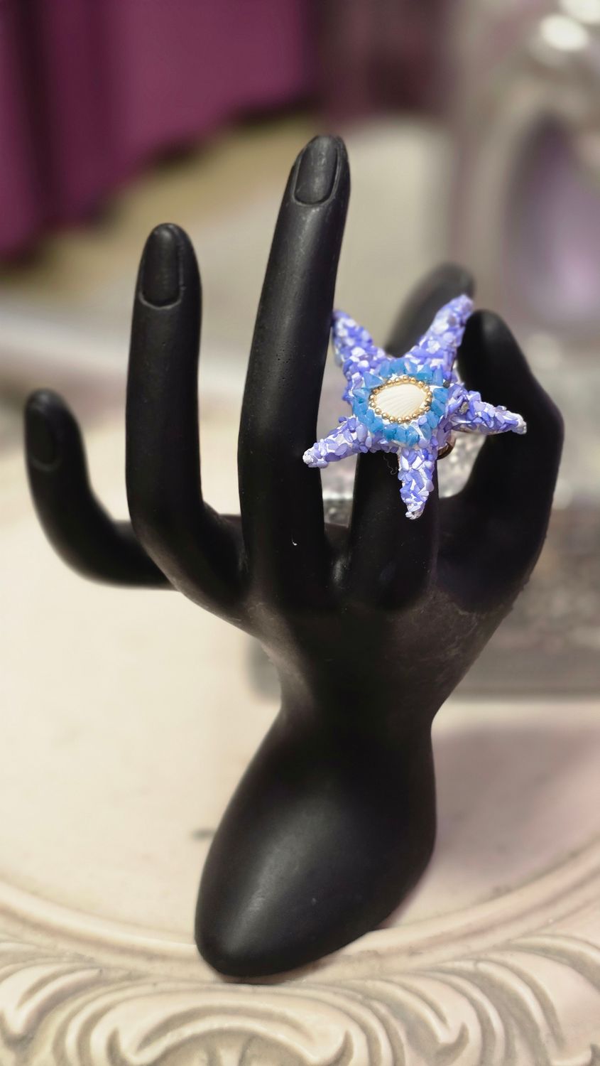 Anillo ESTRELLA MAR azul