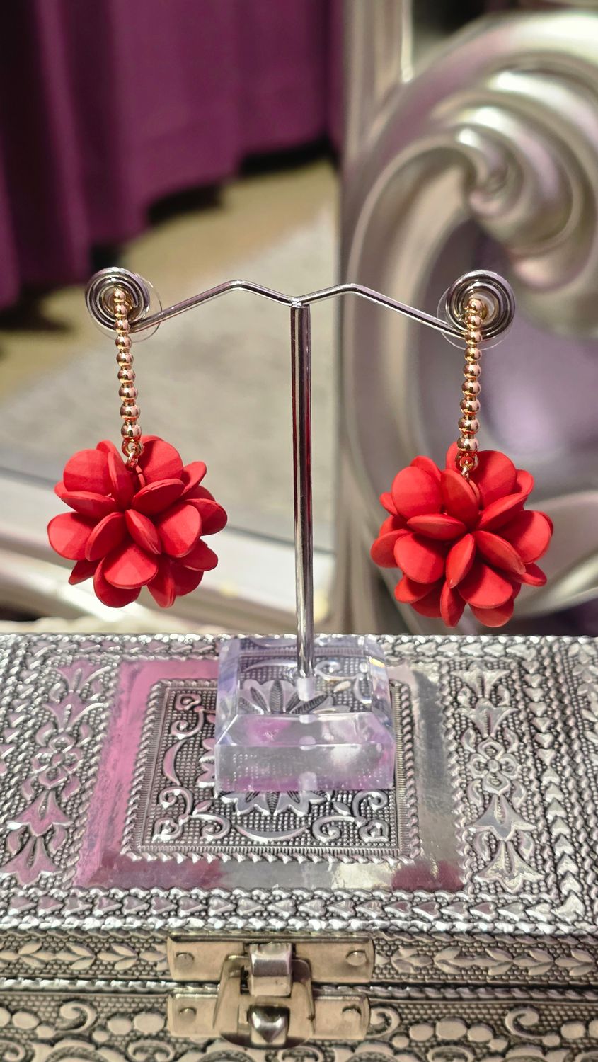 Pendientes LUISA rojo