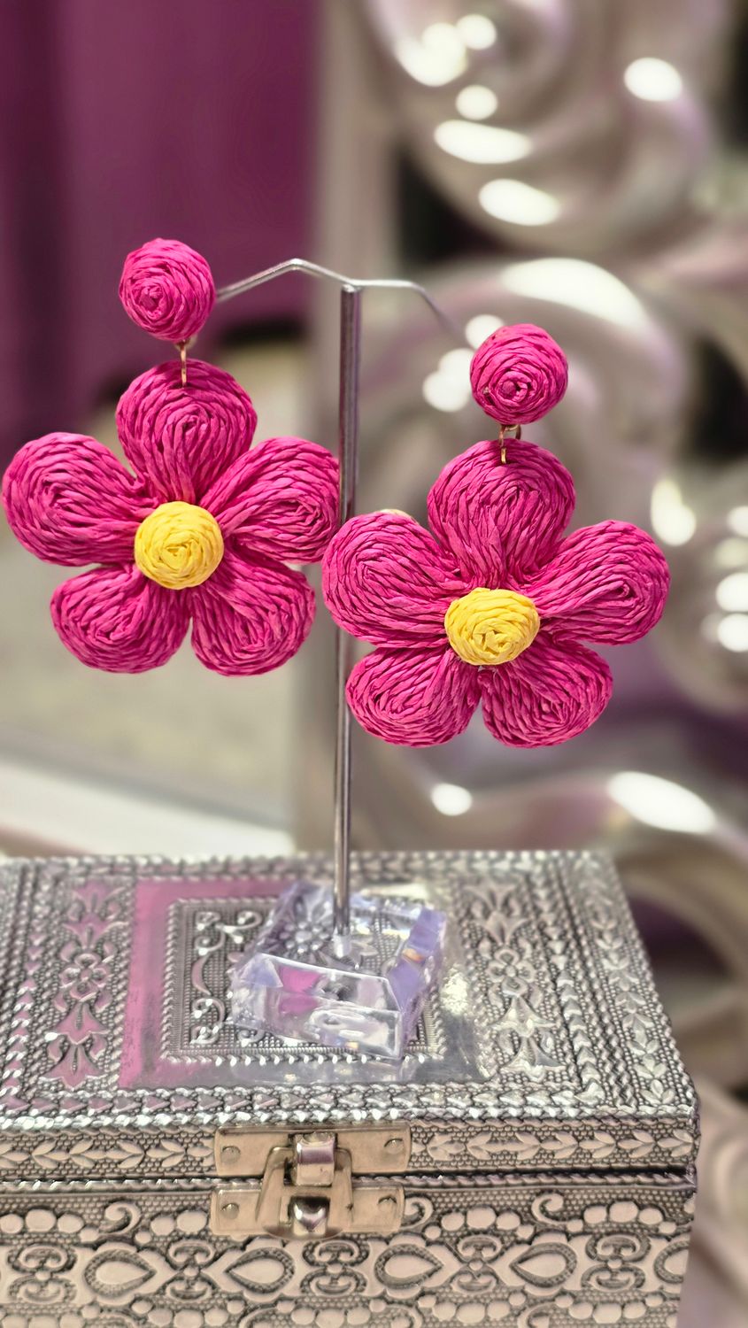 Pendientes LINA fucsia