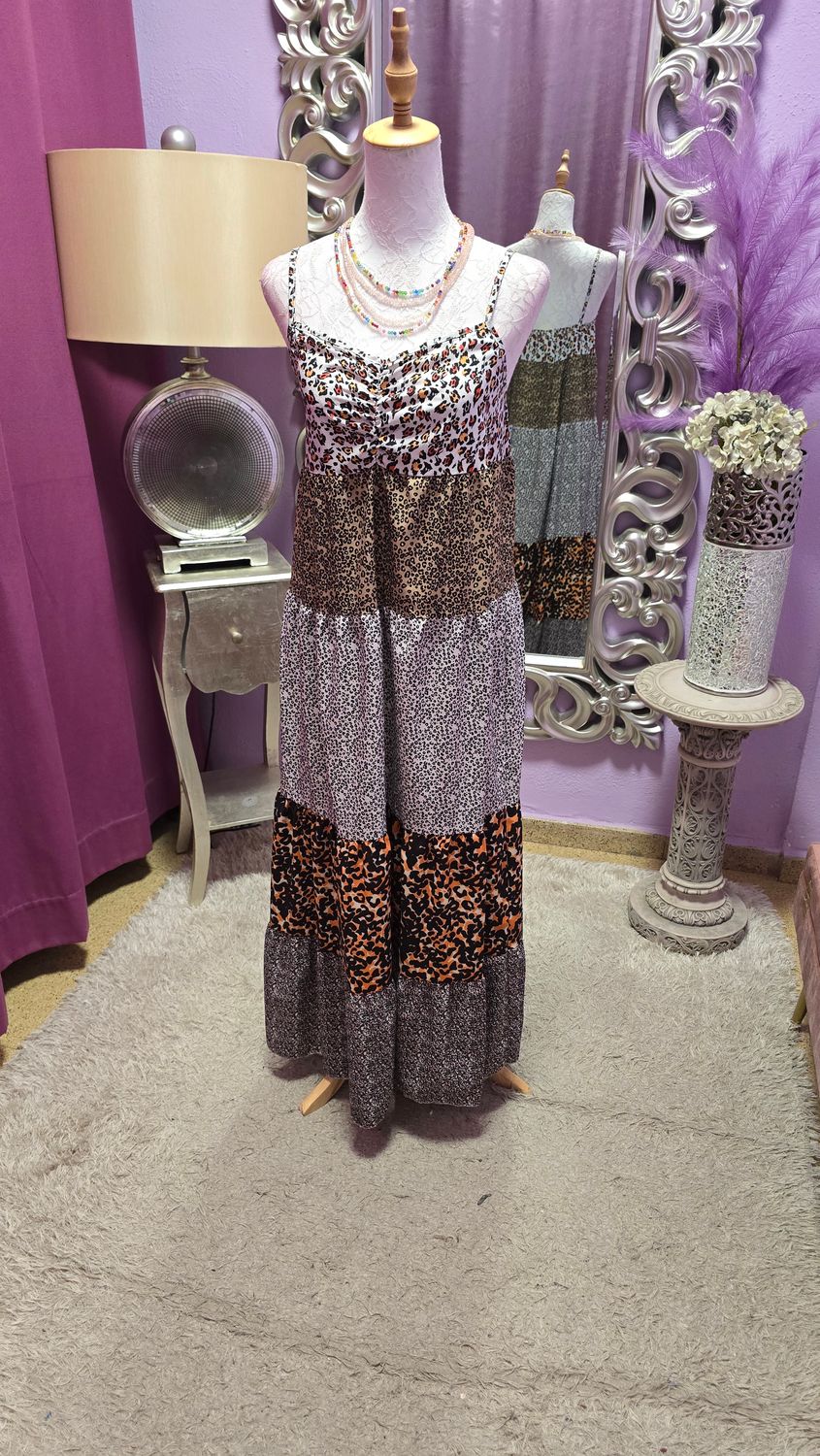 Vestido PRINT franjas