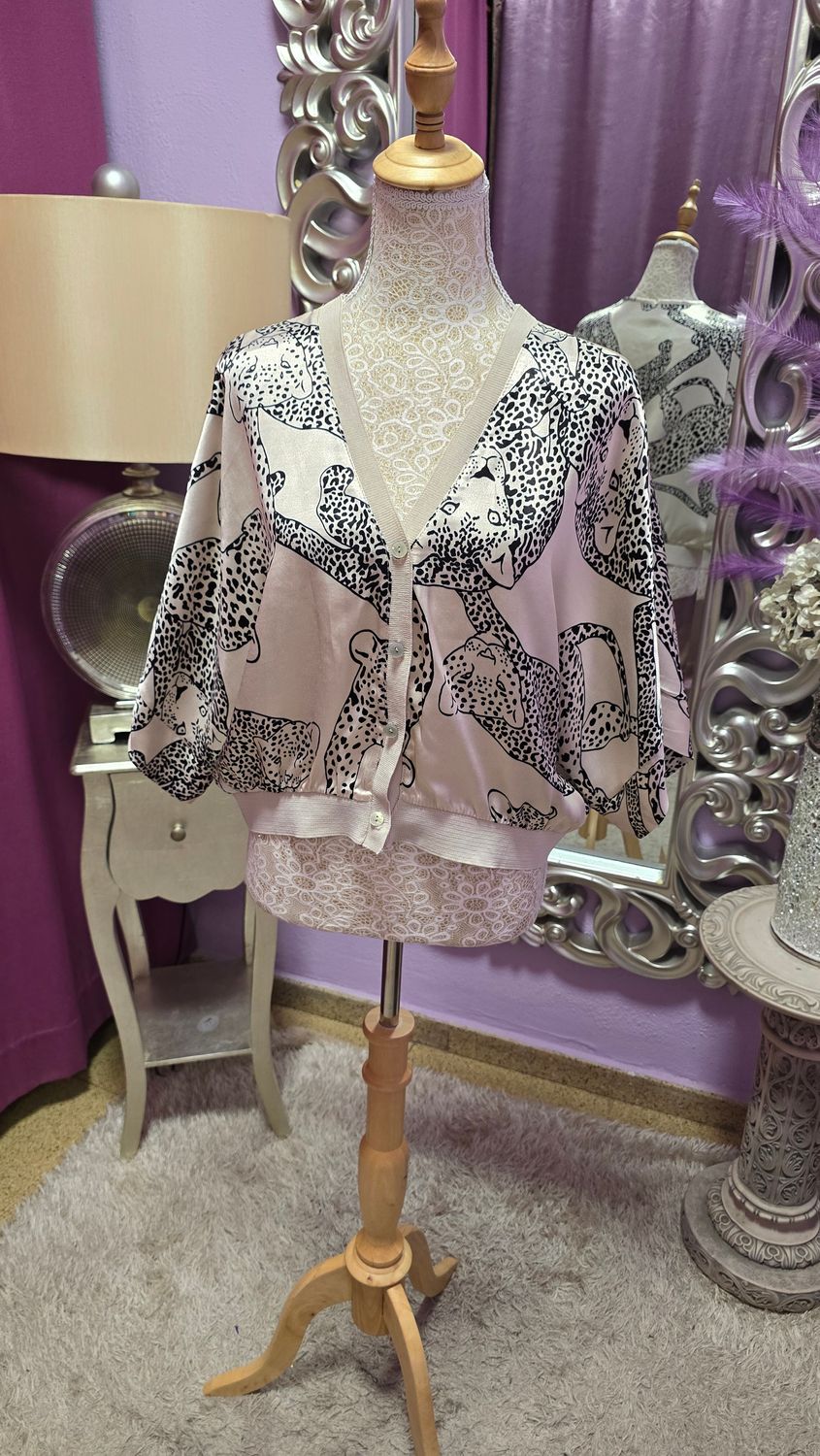 Chaqueta satén  LEOPARD