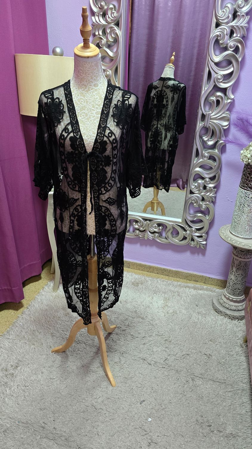 Camisola/pareo negro