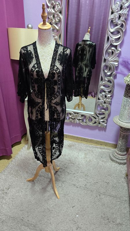 Camisola/pareo negro