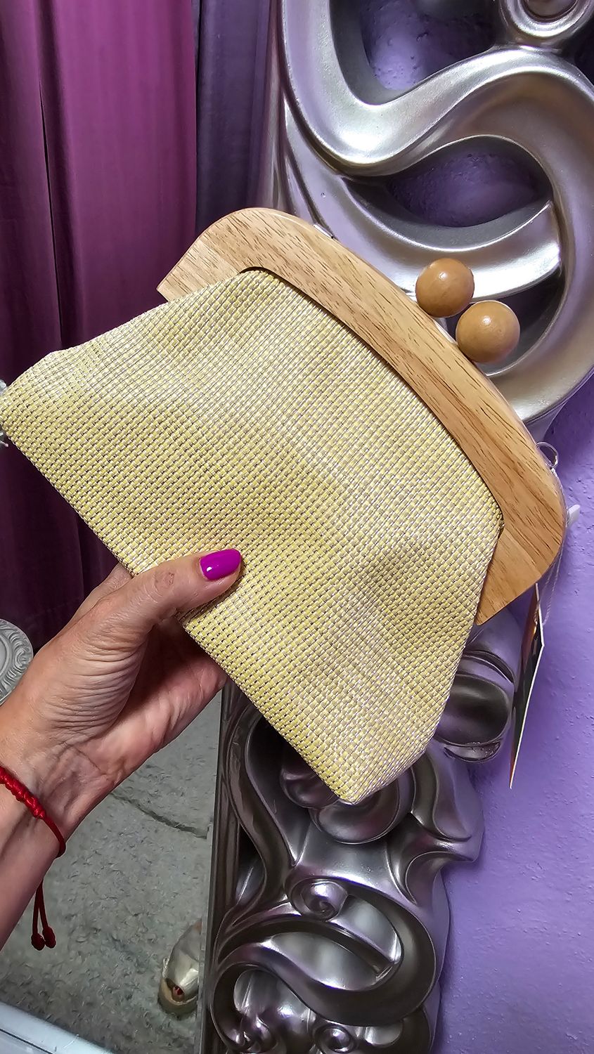 Bolso asa madera ORO