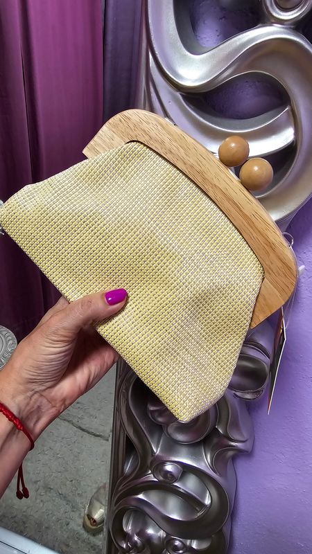 Bolso asa madera ORO