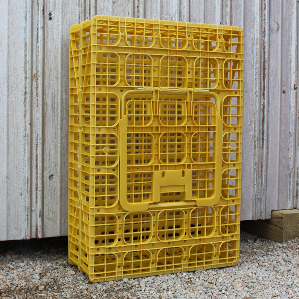 Poultry Transportation Crate, Color: Mustard Yellow
