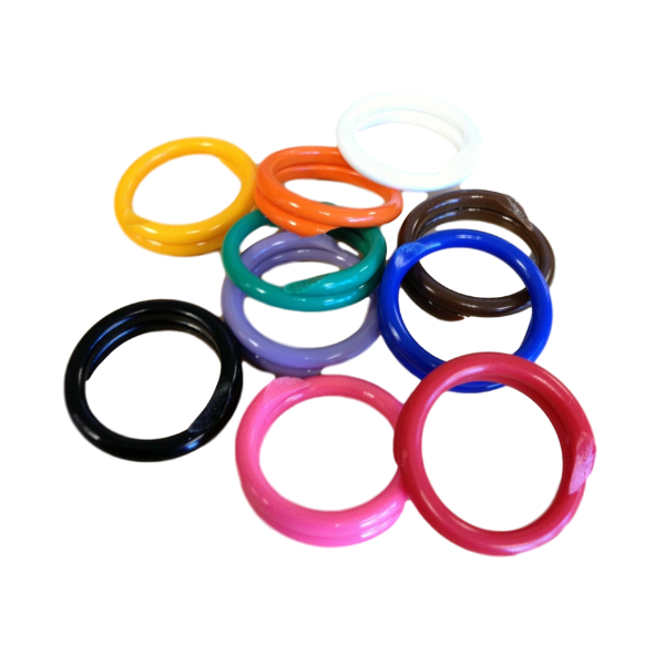 Size 14, 7/8&quot; Assorted Large Bird Spiral Leg Bands, 25 pack