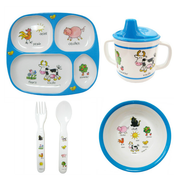 Farm Animal Kids Dishes