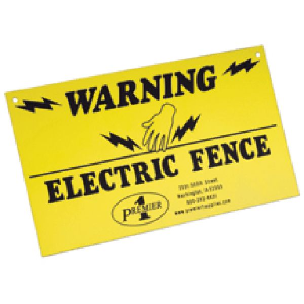 Electric Fence Warning Sign