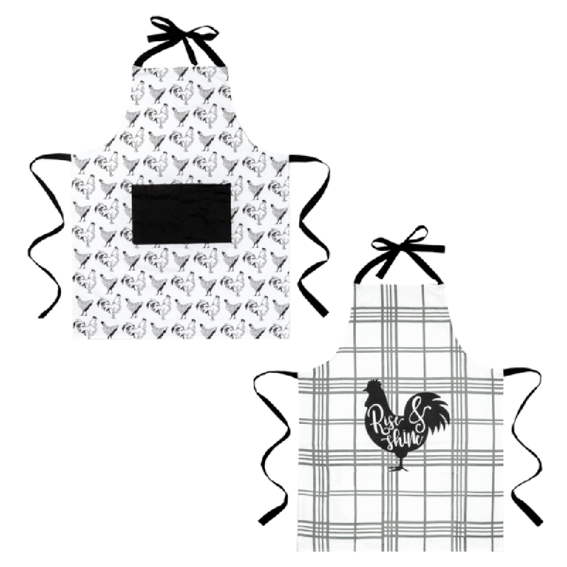 Black and White Chicken Aprons