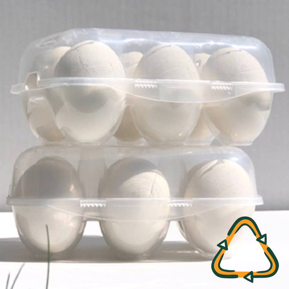 6-Egg Split Recyclable Egg Cartons