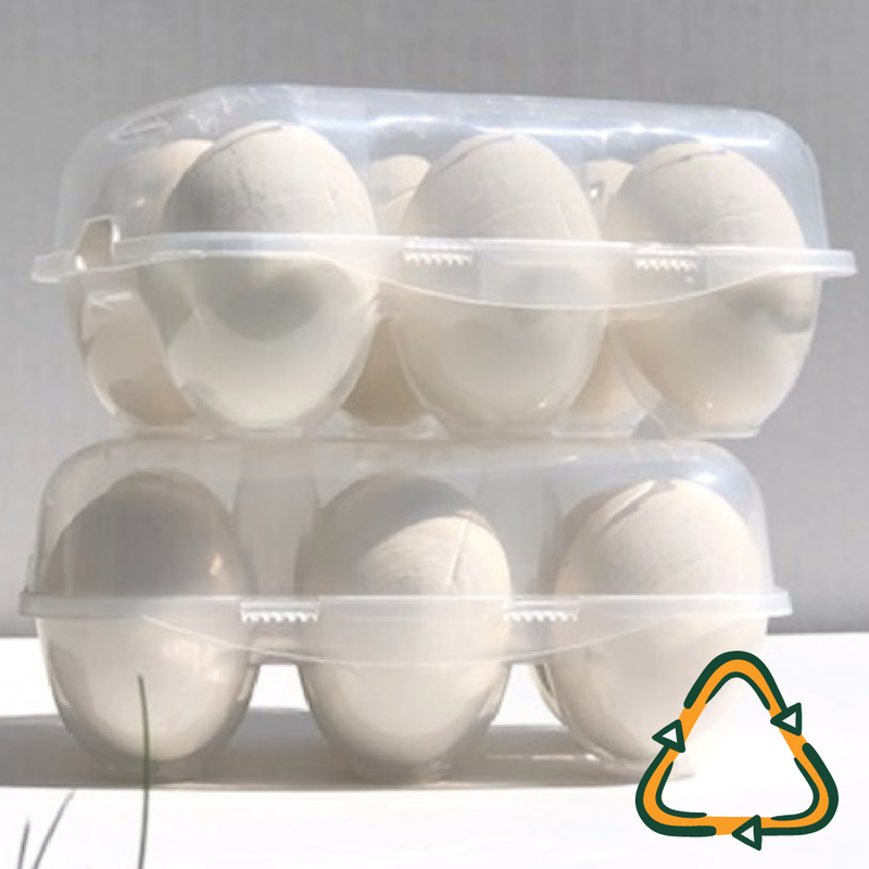 6-Egg Split Recyclable Egg Cartons