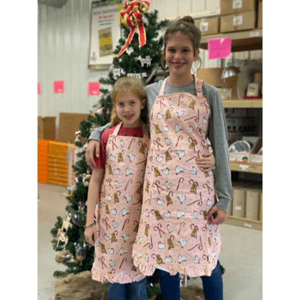Fluffy Layers Mommy and Me Holiday Apron Set