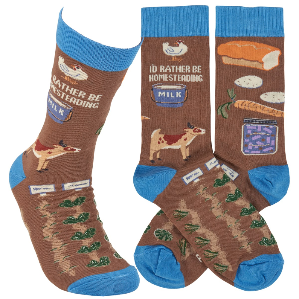 I&#39;d Rather Be Homesteading Socks