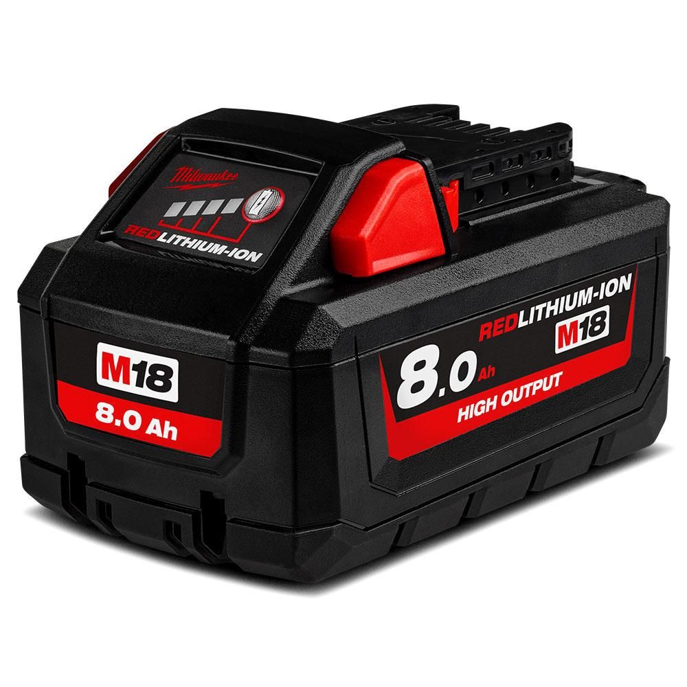 Milwaukee M18HB8 18V 8.0Ah Li-ion Cordless RED LITHIUM High Output Battery
