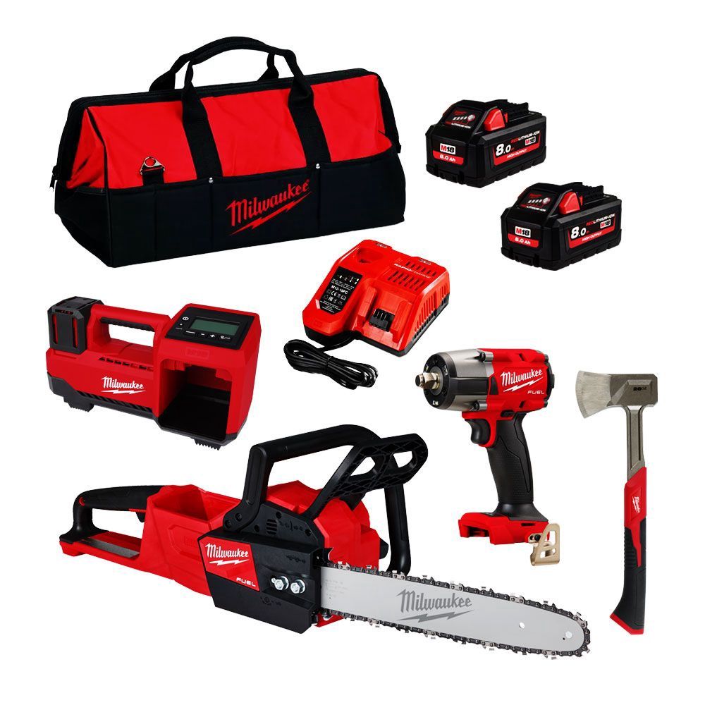 Milwaukee M18FPP3OP1802B 18V 8.0Ah Li-ion Cordless Brushless FUEL 3pce Combo Kit Power Pack