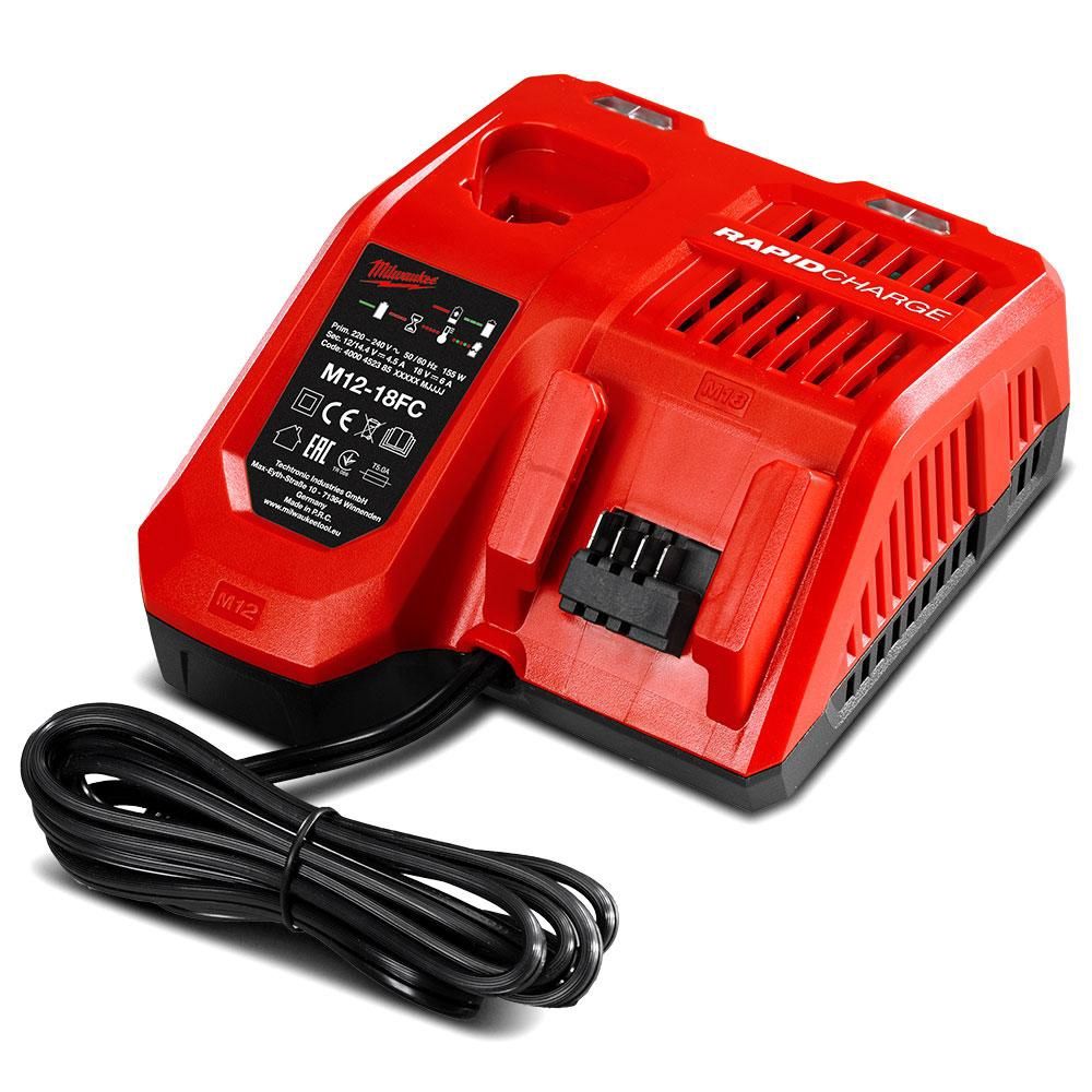 Milwaukee M12-18FC 12V - 18V Multi Voltage Rapid Battery Charger