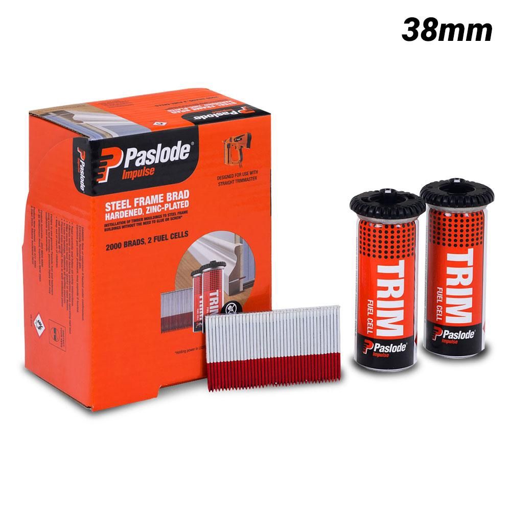 Paslode B20638 2000-Pack 38mm Steel Frame Hardened Brad