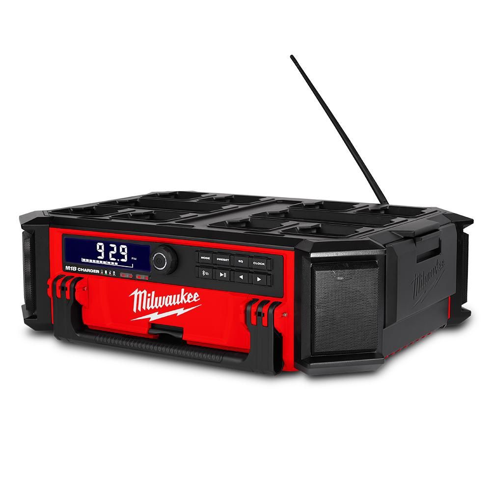 Milwaukee M18PORC-0 18V Li-Ion Cordless PACKOUT Worksite Radio &amp; Charger - Skin Only