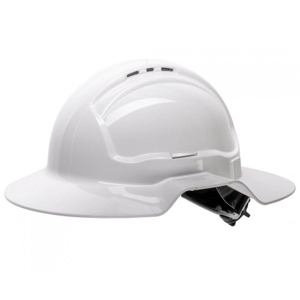 Tuffgard Broad Brim Vented Hard Hat w/ ratchet harness