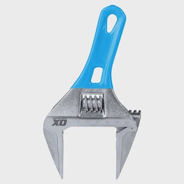 OX Pro OX-P560507 Series 7inch/180mm Extra Wide Jaw Adjustable Stubby Wrench