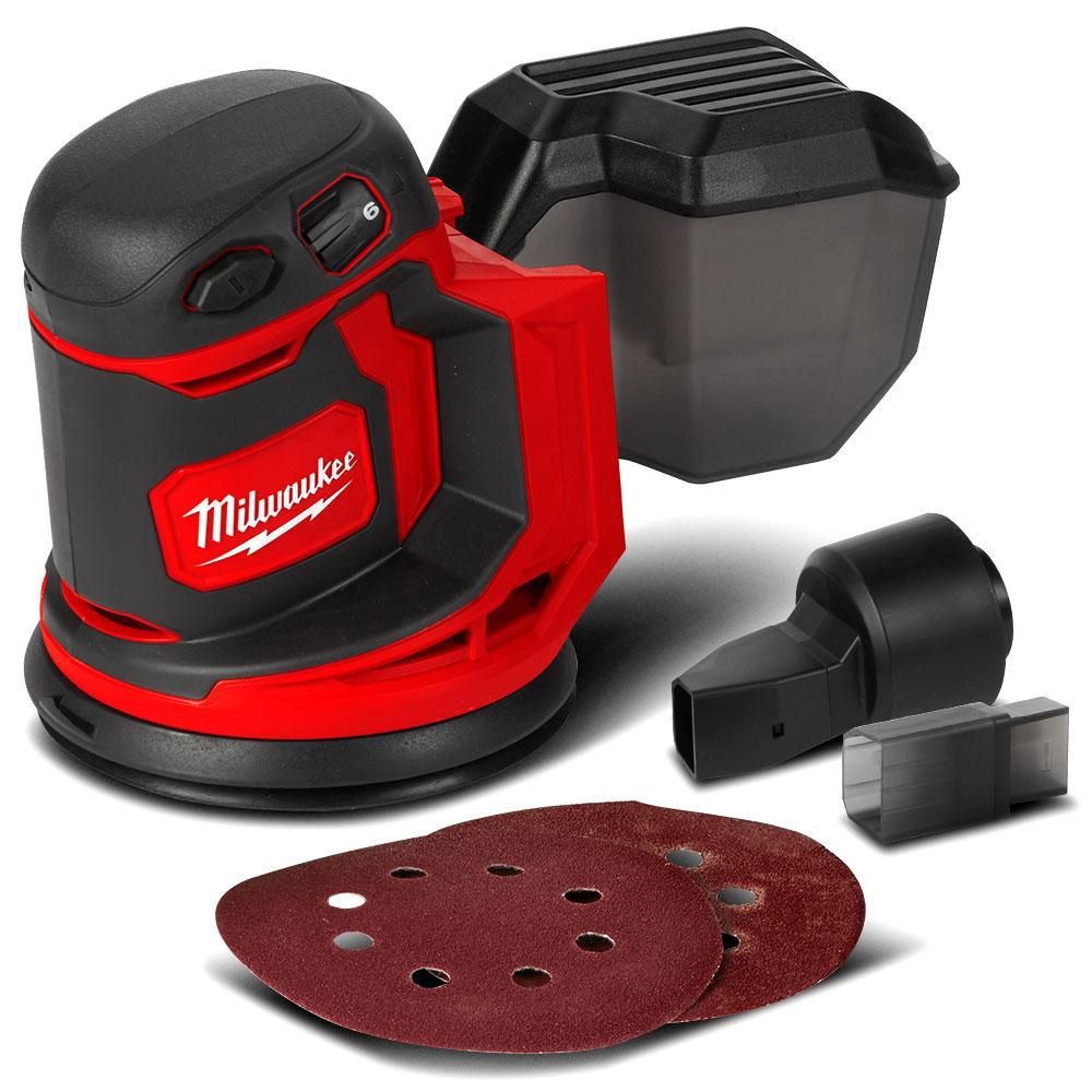 Milwaukee M18BOS125-0 18V Li-ion Cordless 125mm (5&quot;) Random Orbital Sander - Skin Only