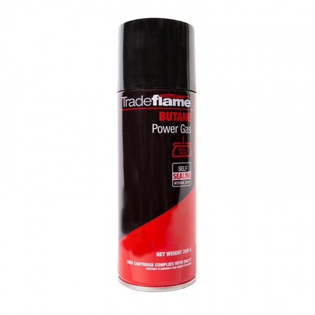 TRADEFLAME BUTANE CARTRIDGE 200G REFILL VALVE