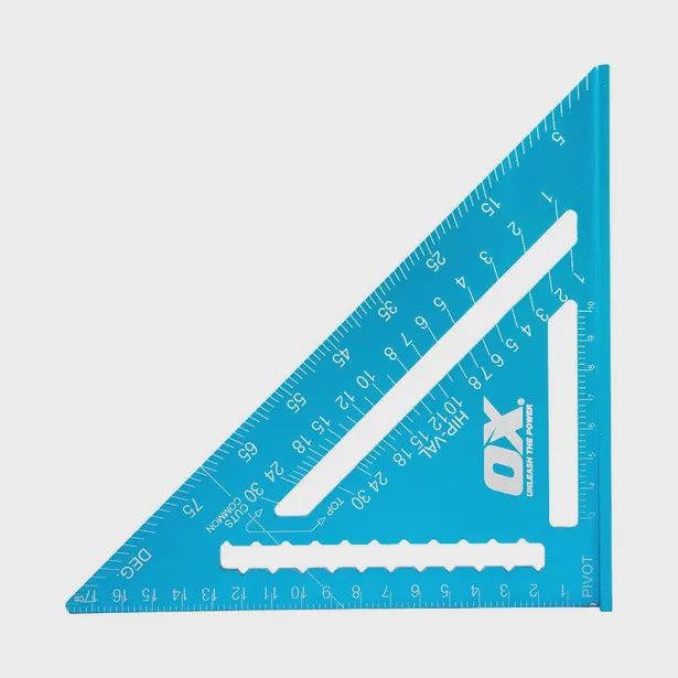 OX Pro OX-P506518 180mm Aluminium Rafter Square