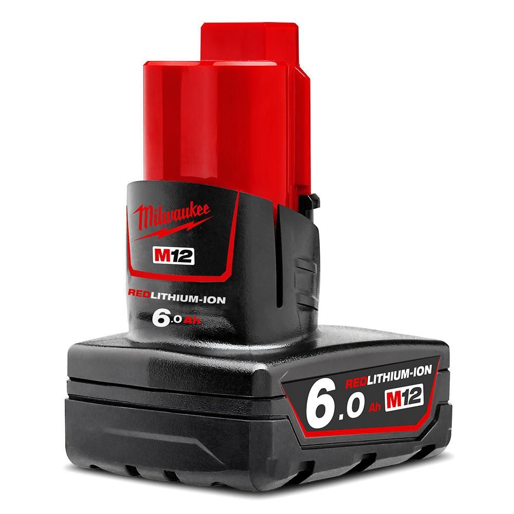 Milwaukee M12B6 12V 6.0Ah Li-ion Cordless RED LITHIUM Battery