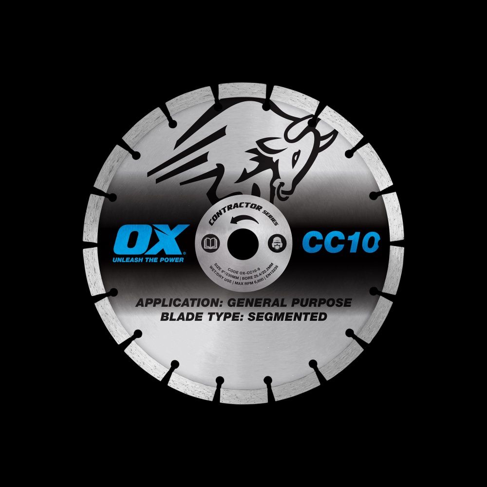 OX Tools OX-CC10-16 400mm (16&quot;) Ox Contractor General Purpose Segmented Diamond Saw Blade