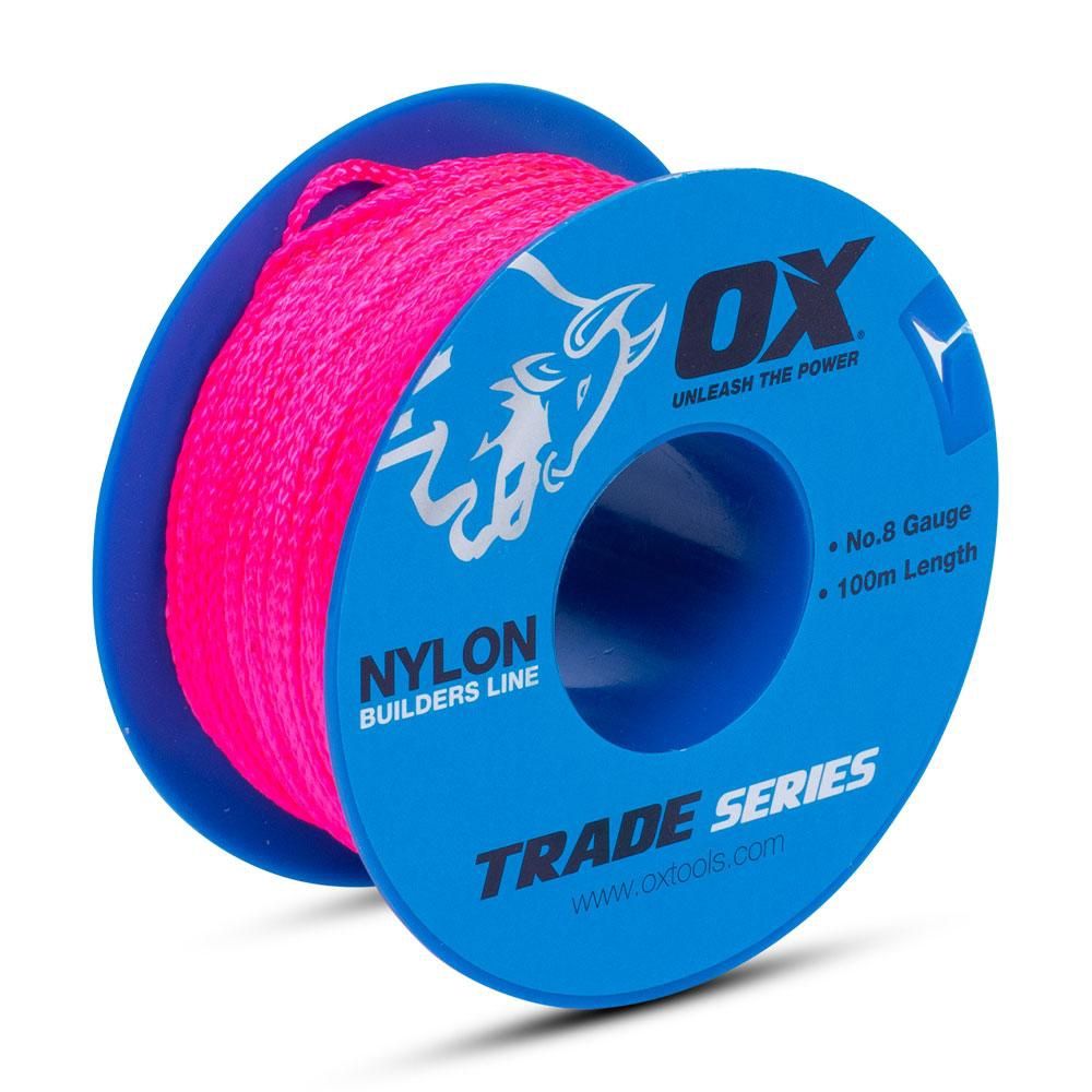 OX Tools OX-T102910 OX Trade 8# 100M Pink Builders Line