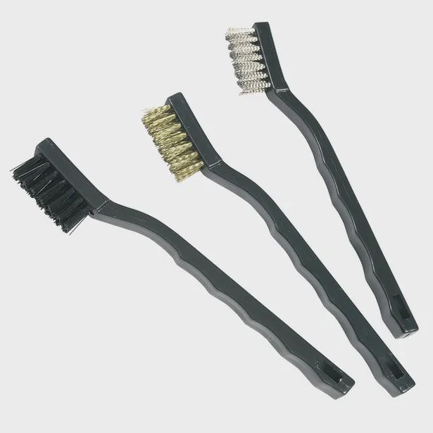 TOLEDO 301003 Cleaning Brush Set 3 Pc. Nylon, Brass &amp; Steel