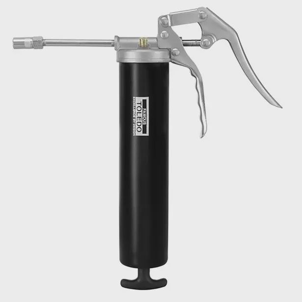 TOLEDO 450g Pistol Grip 12inch Flex Hose &amp; 4inch Rigid Pipe Grease Gun