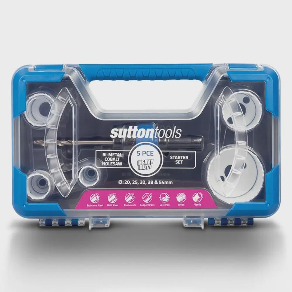 SUTTON H125BM1 5 Pce Bi-Metal Holesaw Starter Set - Cobalt