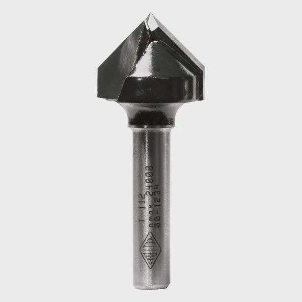 CARBITOOL T 112 Router Bit TCT 90-Degree V-Groove 18mm-Diameter 1/4inch -Shank