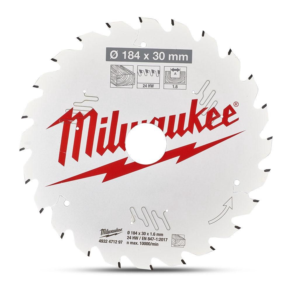 Milwaukee 4932471297 184mm (7-1/4&quot;) x 30mm 24T Framing Circular Saw Blade