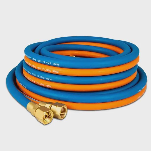 UNIMIG UFLPGTH10M 10m Twin Gas Hose with Fittings - Oxygen &amp; LPG