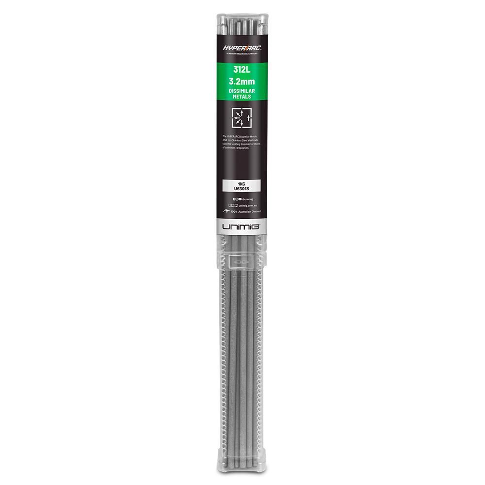 UNIMIG U63018 3.2mm 1kg HYPERARC 312L Dissimilar Metals Electrodes Handy Pack