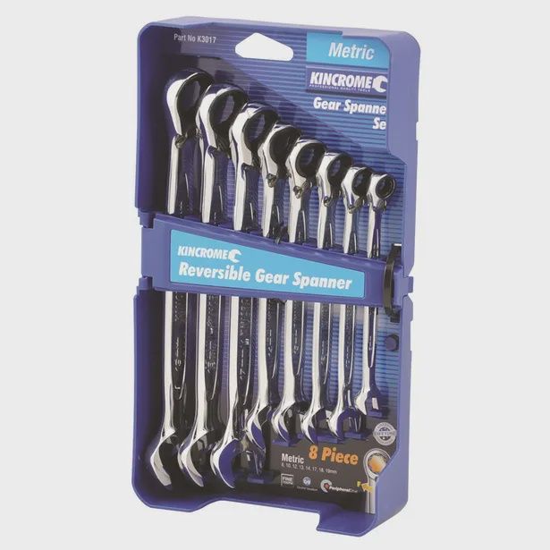 KINCROME K3017 8 Piece Combination Gear Spanner Set - Metric Reversible