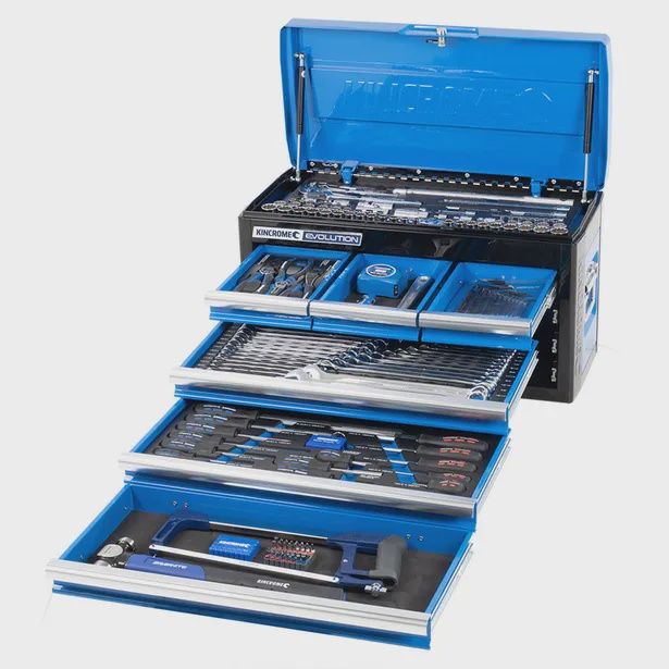 KINCROME K1211 Evolution Tool Chest Kit 182 Piece 6 Drawer