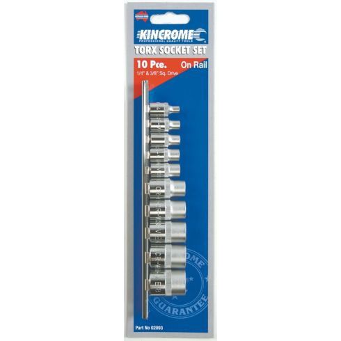 Kincrome 02093 E-TORX Socket Set 10 Piece 1/4 &amp; 3/8&quot; Drive