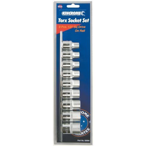 Kincrome 02094 E-TORX Socket Set 9 Piece 1/2&quot; Drive