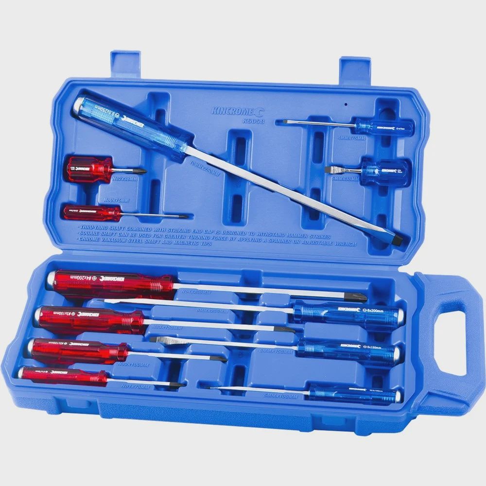 Kincrome K5058 12 Piece THRU TANG Screwdriver Set