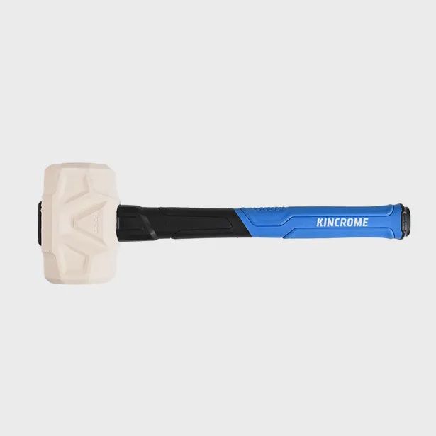 KINCROME K9093 32oz Graphite Rubber Handle Grip Mallet - White