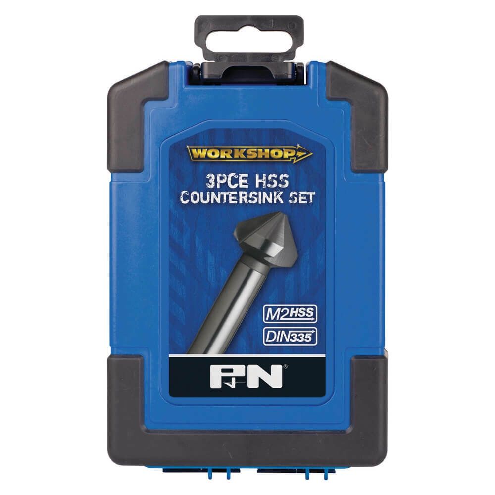P&amp;N 107CS0003 Workshop Countersink Set 3 Piece Three Flute - HSS