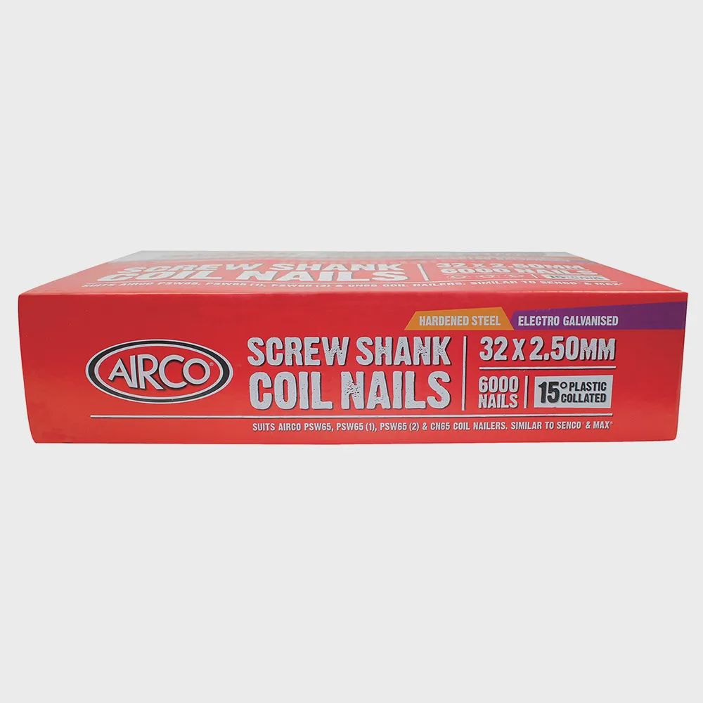 AIRCO YF32250 / FAP32V5 Series Coil Nail - 32 x 2.5mm (6000 BOX)